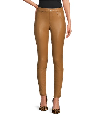 HUE Leatherette Jeans Mid Rise Full Length Leggings