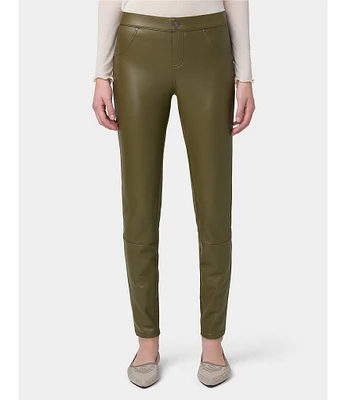 HUE Leatherette Mid-Rise Leggings