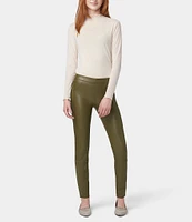 HUE Leatherette Mid-Rise Leggings