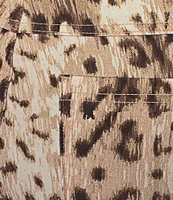HUE Leopard Denim Capri Leggings