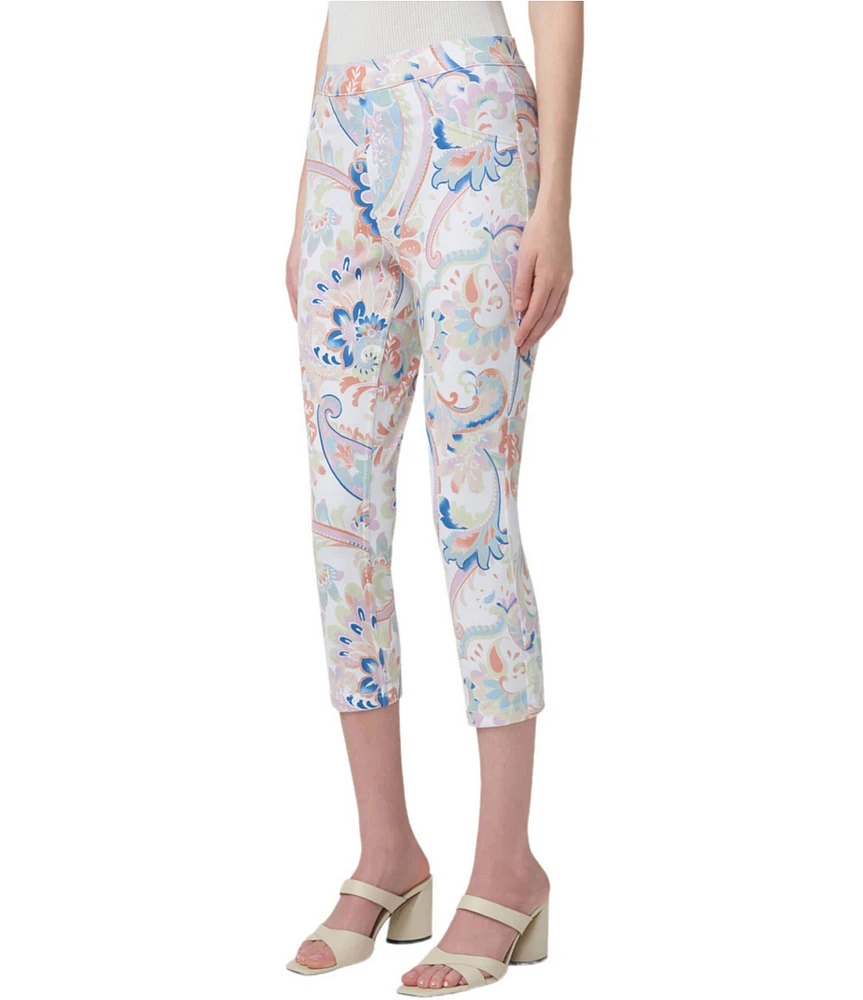 HUE Paisley Denim Capri Leggings