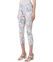 HUE Paisley Denim Capri Leggings