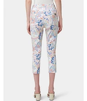 HUE Paisley Denim Capri Leggings