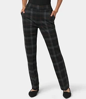 HUE Plaid Pull-On Mid Rise Trouser Leggings