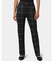 HUE Plaid Pull-On Mid Rise Trouser Leggings