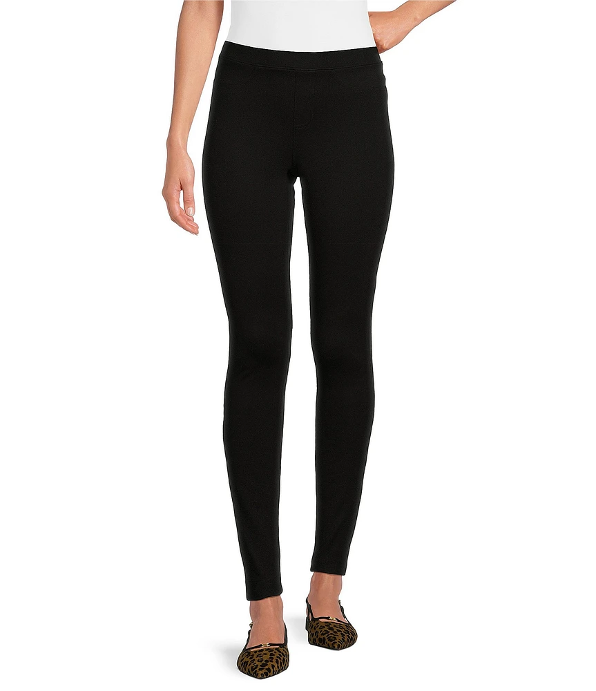 HUE Ponte Mid Rise Full Length Leggings