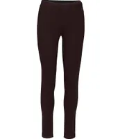 HUE Ponte Mid Rise Full Length Leggings