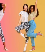 HUE Ruffle Hem Denim Skimmer Leggings