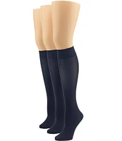 HUE Soft Opaque Knee High Socks, 3 Pack