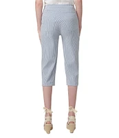 HUE Spring Stripe Pedal Pusher Capri Leggings