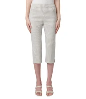 HUE Spring Stripe Pedal Pusher Capri Leggings