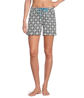 HUEtique Knit Floral Print Bermuda Sleep Shorts