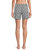 HUEtique Knit Floral Print Bermuda Sleep Shorts