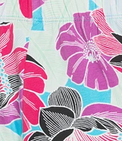 HUEtique Knit Tropical Floral Print Bermuda Sleep Shorts