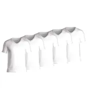 Hugo Boss V-Neck Classic Solid White Undershirts 5-Pack