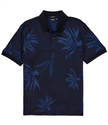 Hugo Boss BOSS Floral Jacquard Short Sleeve Polo Shirt
