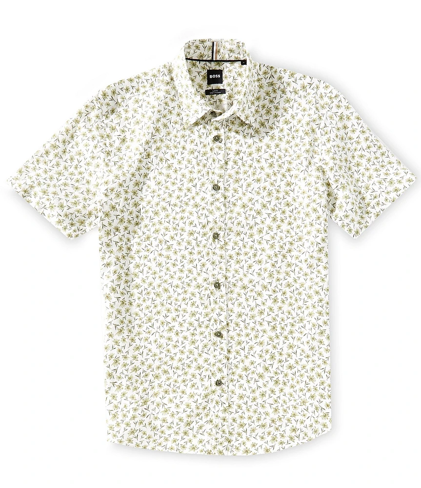 Hugo Boss BOSS Slim Fit C-Roan Stretch Short Sleeve Woven Shirt