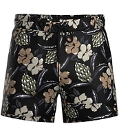Hugo Boss Cabana Floral Printed 5.3#double; Inseam Swim Trunks