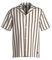 Hugo Boss Cabana Striped Short Sleeve Swim Shirt