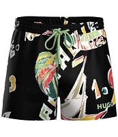Hugo Boss Calala Printed 4.72#double; Inseam Swim Trunks