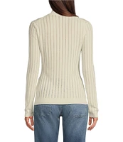 Hugo Boss Fatirami Rib Knit Mock Neck Long Sleeve Sweater