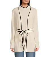 Hugo Boss Ferinia Knit V-Neck Long Sleeve Belted Cardigan