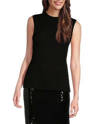 Hugo Boss Fusoni Woven Mock Neck Sleeveless Top