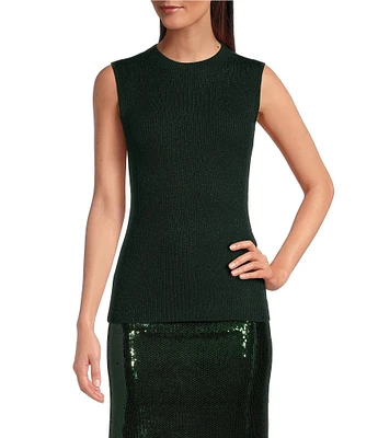 Hugo Boss Fusoni Woven Mock Neck Sleeveless Top
