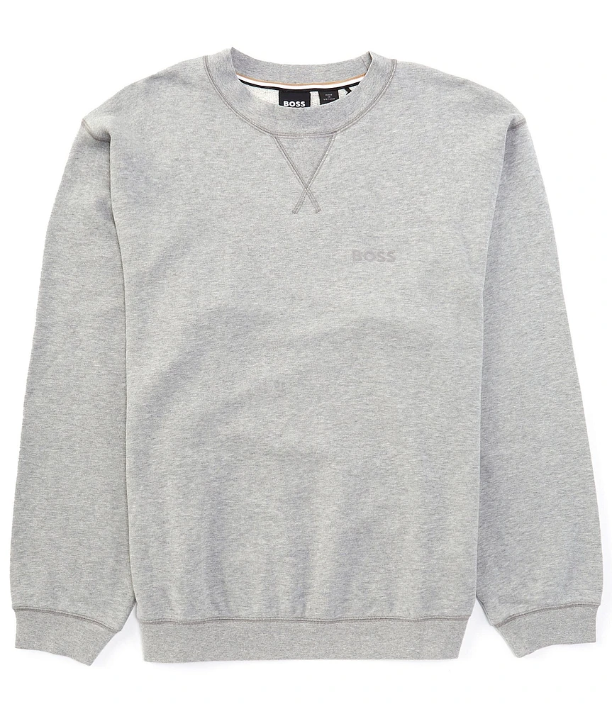 Hugo Boss Long Sleeve Contemporary Flock Logo Sweatshirt