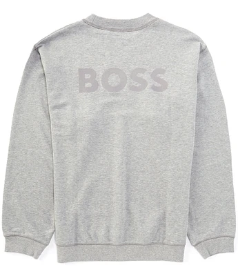 Hugo Boss Long Sleeve Contemporary Flock Logo Sweatshirt