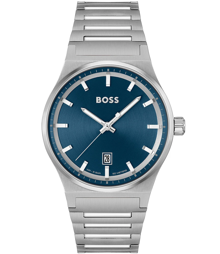 Hugo Boss Men's Candor Quartz Analog Stainless Steel Bracelet Watch