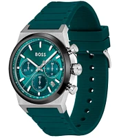 Hugo Boss Men's Candor Quartz Chronograph Silicone Strap Watch