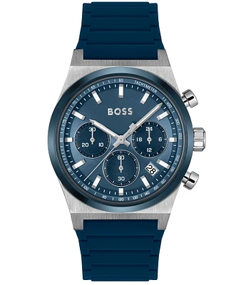 Hugo Boss Men's Candor Quartz Chronograph Silicone Strap Watch