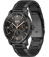 Hugo Boss Men's Contender Multifunction Black Tone Stainless Steel Bracelet Watch