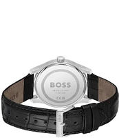 Hugo Boss Men's Principle Quartz Analog Leather Strap Watch