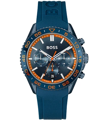 Hugo Boss Men's Runner Quartz Chronograph Silicone Strap Watch