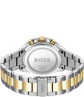 Hugo Boss Men's Runner Quartz Chronograph Two Tone Stainless Steel Bracelet Watch