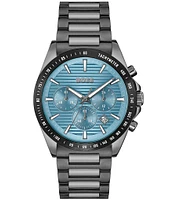 Hugo Boss Men's Strike Quartz Chronograph Grey Tone Stainless Steel Bracelet Watch