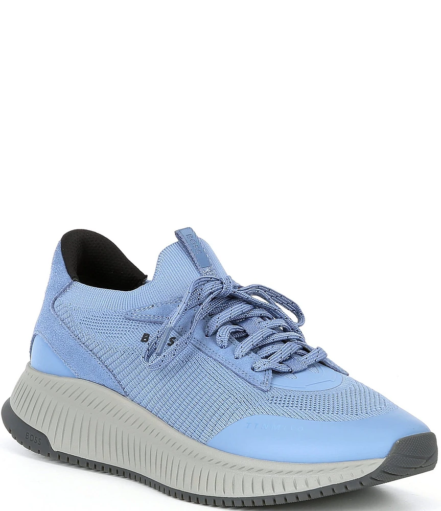 Hugo Boss Men's TTNM EVO Knit Suede Sneakers