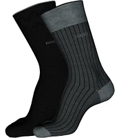 Hugo Boss Mini Design Crew Socks 2-Pack