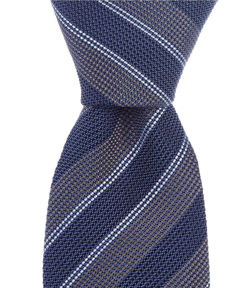 Hugo Boss Oxford Stripe 2.95#double; Silk Tie