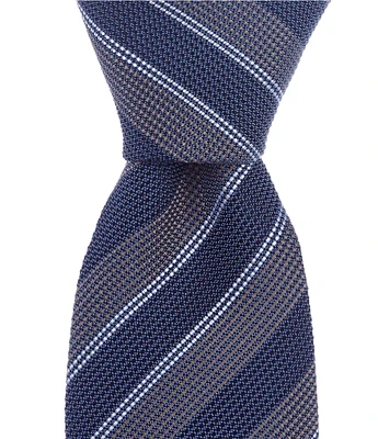 Hugo Boss Oxford Stripe 2.95#double; Silk Tie