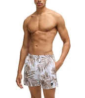 Hugo Boss Piranha Tropical Printed 5#double; Inseam Swim Trunks