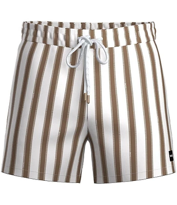 Hugo Boss Piranha Striped 5.3#double; Inseam Swim Trunks