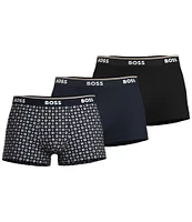 Hugo Boss Printed/Solid Trunks 3-Pack