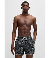 Hugo Boss RIK Mixed-Media 4.7#double; inseam Swim Trunks
