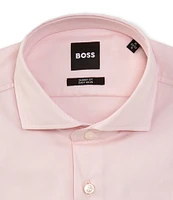 Hugo Boss Sharp-Fit Easy-Iron Spread Collar Twill Dress Shirt