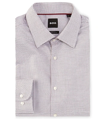 Hugo Boss Sharp Fit Stretch Point Collar Two-Tone Dress Shirt