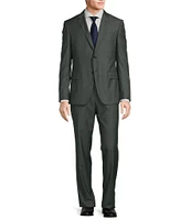 Hugo Boss Slim Fit Flat Front Herringbone Pattern 2-Piece Suit