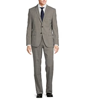 Hugo Boss Slim Fit Flat Front Micro Check Pattern 2-Piece Suit